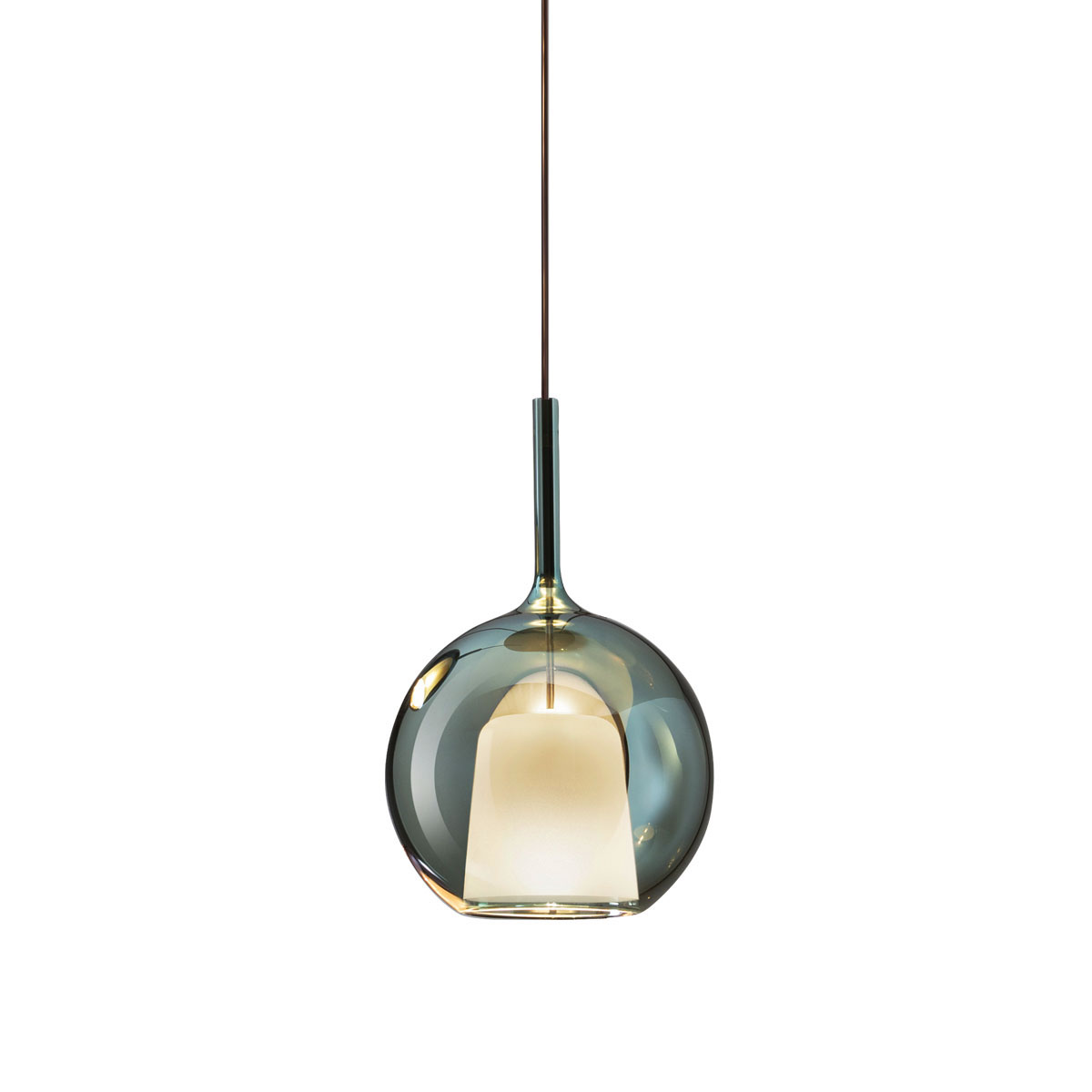 Glo 0811-20 Mini Pendelleuchte Ø: 13 cm, Grün Glas, 2 m Glo 0811-20 Mini Pendelleuchte Ø: 13 cm, Grün Glas, 4 m