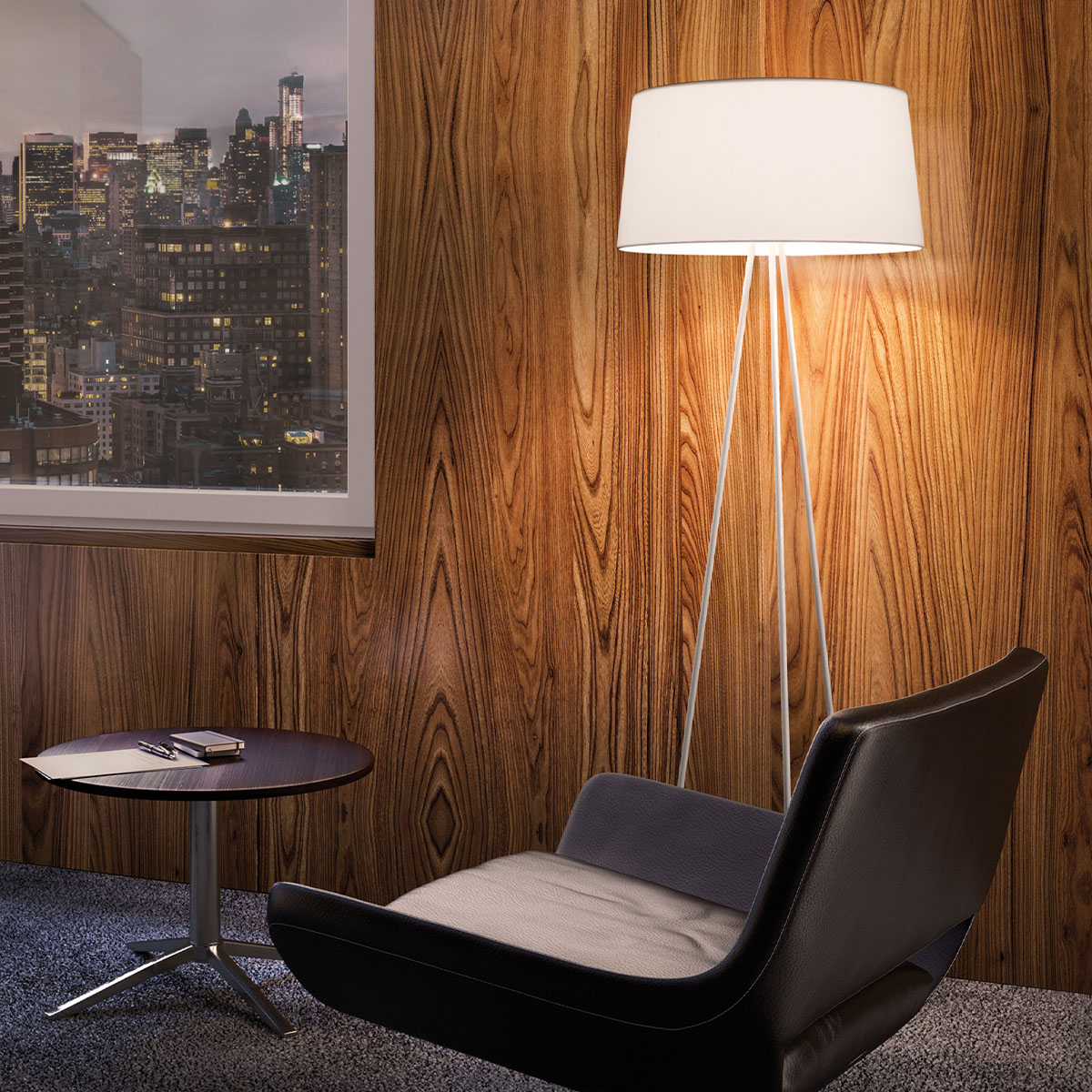 Tripod Floor Stehleuchte, H: 175 cm, Weiß Tripod Floor Stehleuchte, H: 175 cm, Mokka