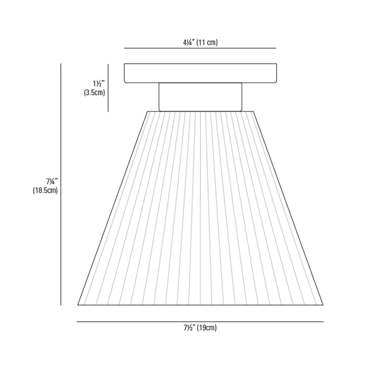 Hector Large Pleat Deckenleuchte, Messing satiniert, Ø: 19 cm Hector Large Pleat Deckenleuchte, Messing antik, Ø: 19 cm