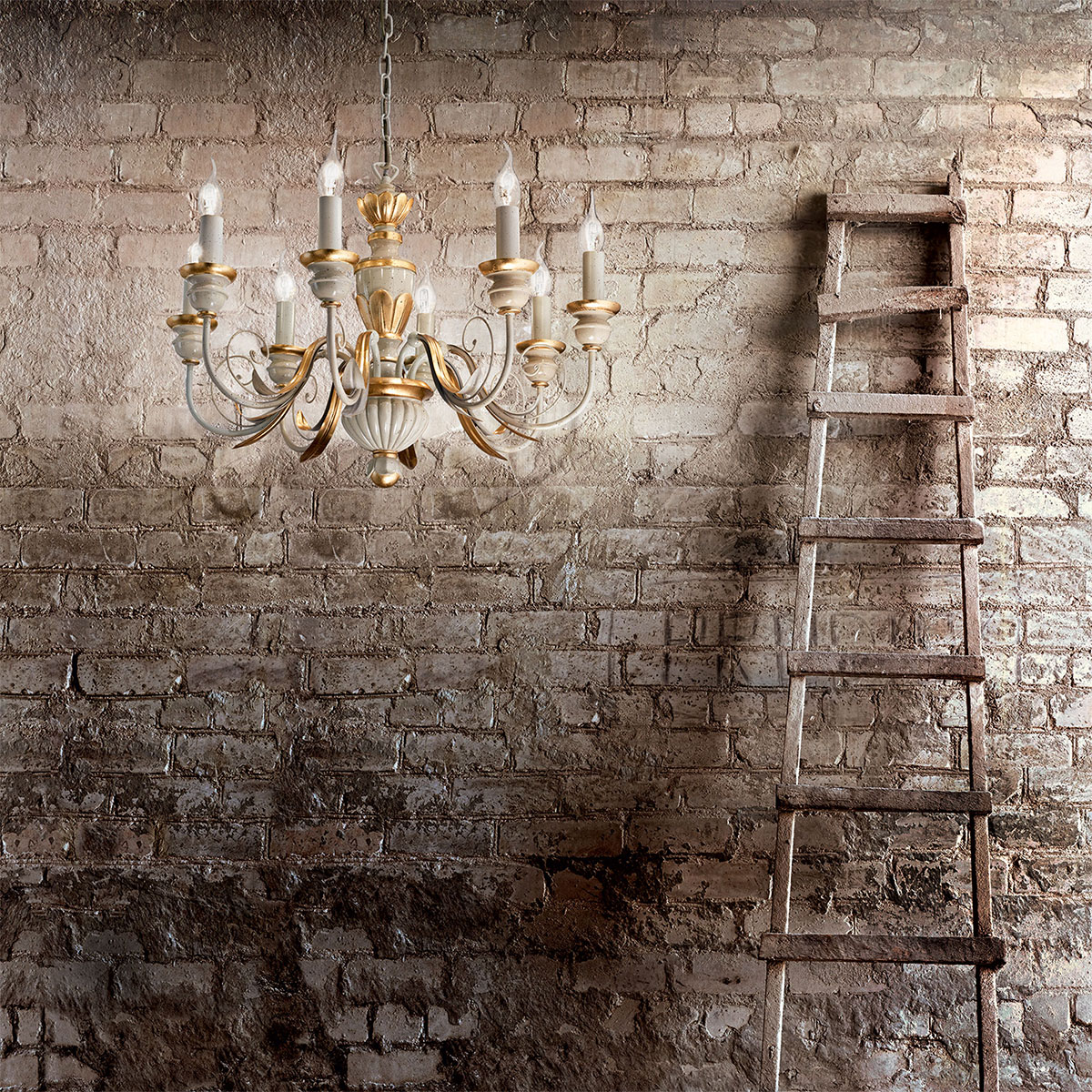 Firenze SP8 Kronleuchter 8-flammig, Gold, Ø: 64 cm