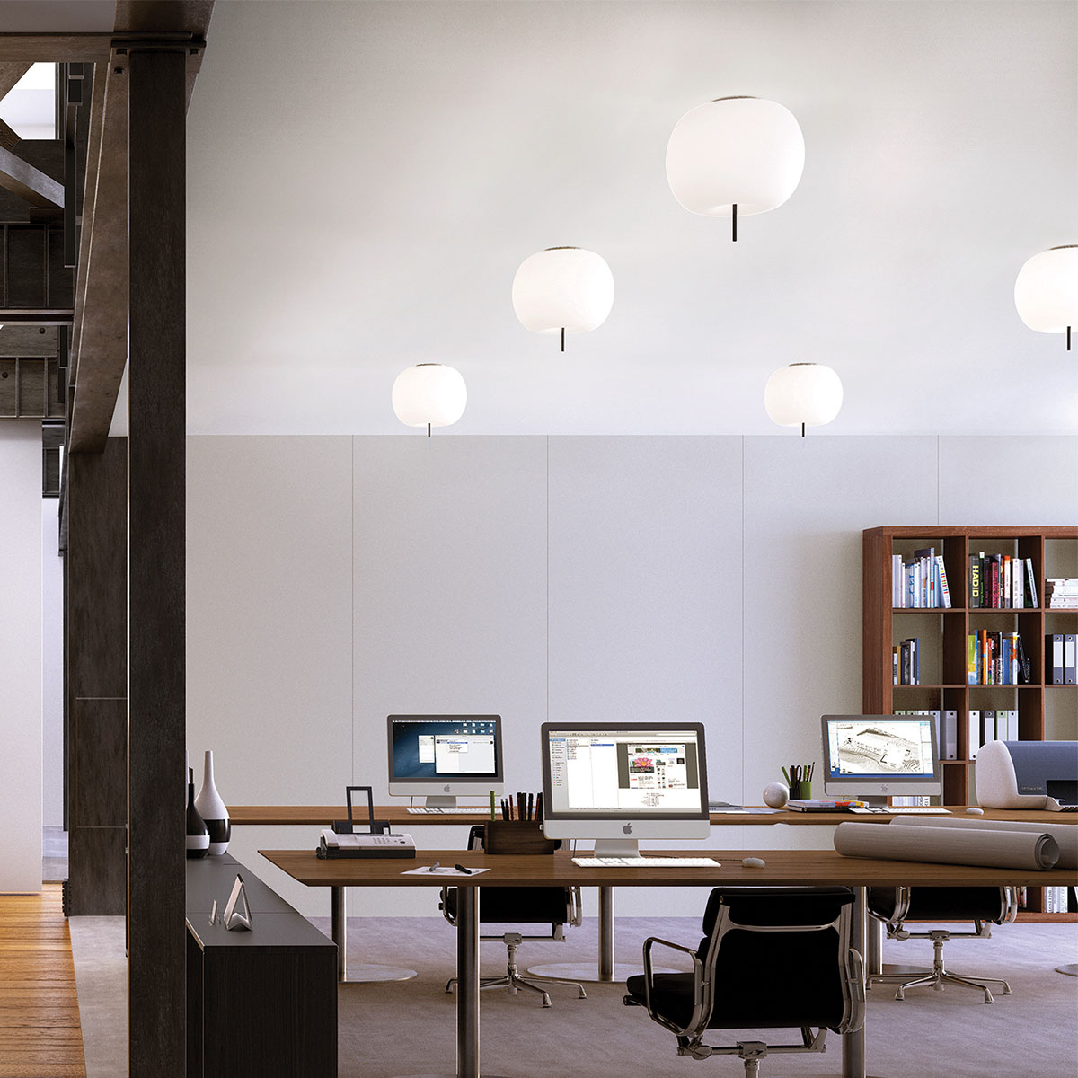 Kushi 33 Deckenleuchte, Ø: 33 cm, Schwarz Kushi 33 Deckenleuchte, Ø: 33 cm, Kupfer