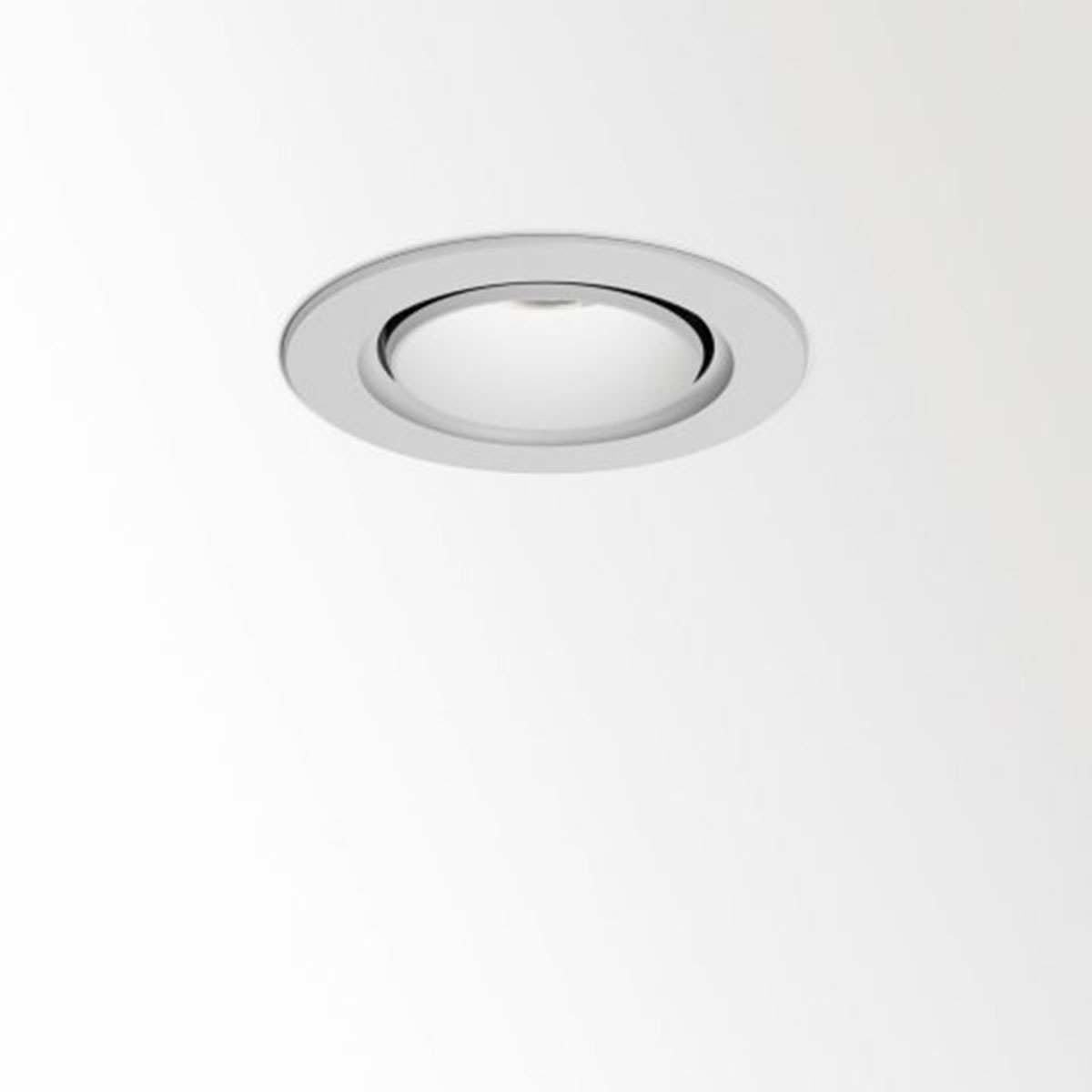 DeltaLight PLAT-OH! 92723 Einbaustrahler, Ø: 8,2 cm, Weiß, Extra-Warmweiß 2700K, 23° Weiß 2700K Modern & neutral – Design- für Flur, Abstrahlwinkel 23°