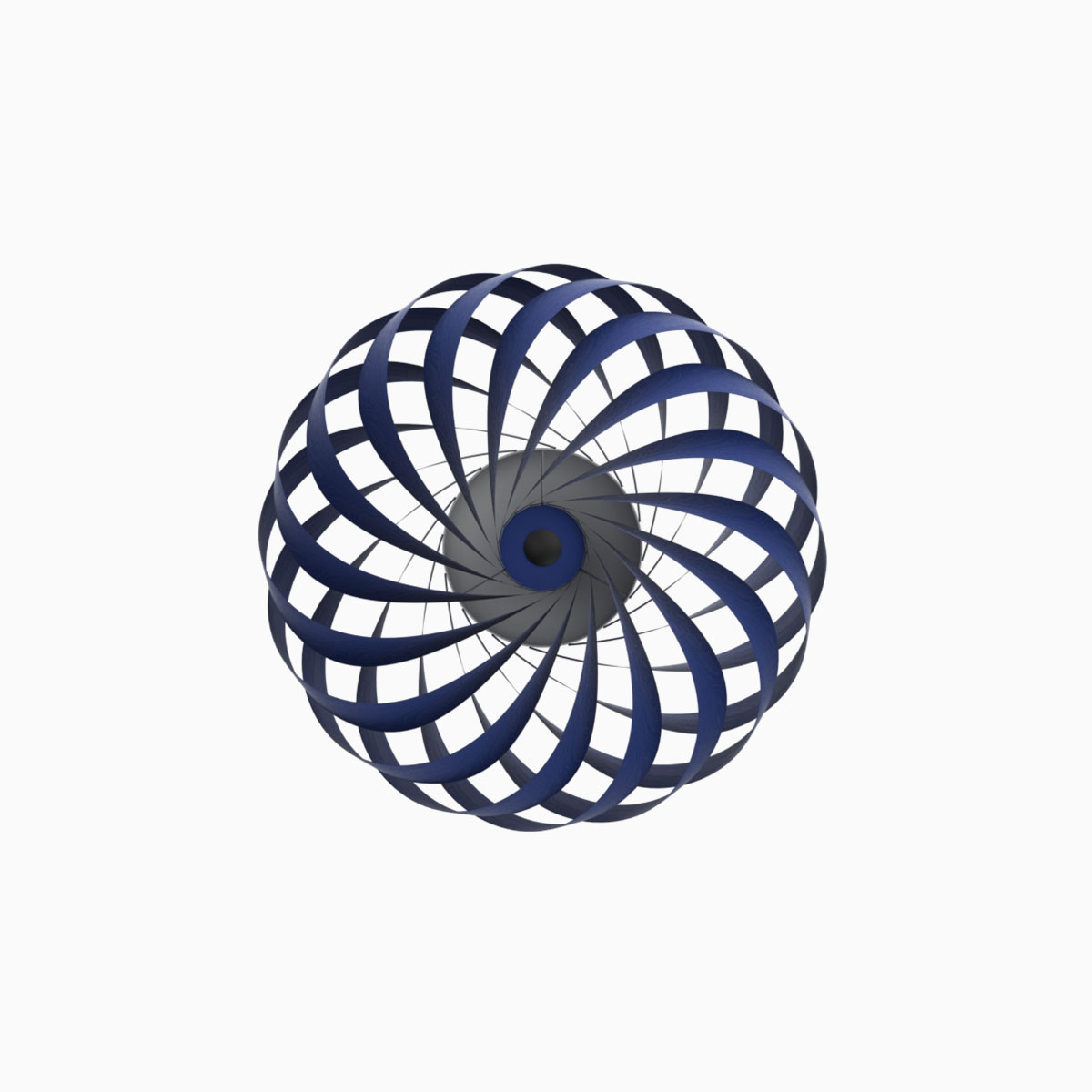 TR5 Wandleuchte, Birke Blau, Ø: 40 cm, H: 18 cm
