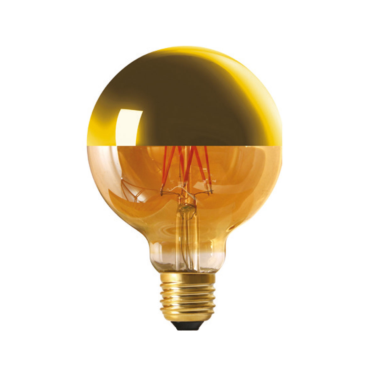 Globe CAP G95 golden cap LED filament 8W E27 2700K 950lm dimmbar