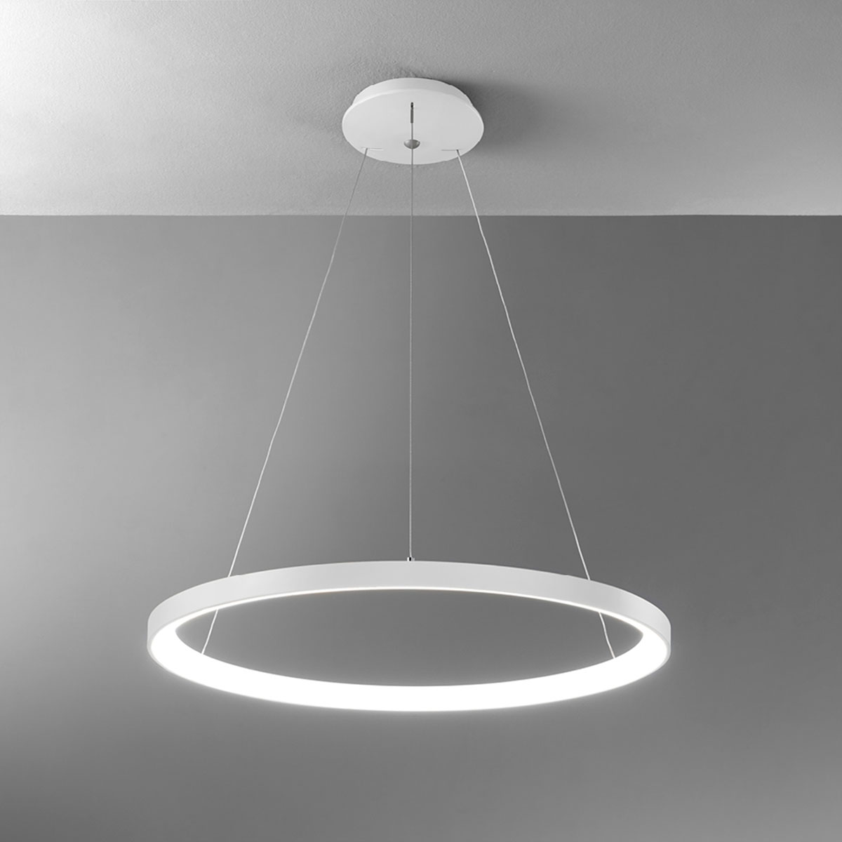 Lifering-R Pendelleuchte, Weiß, Ø: 78 cm