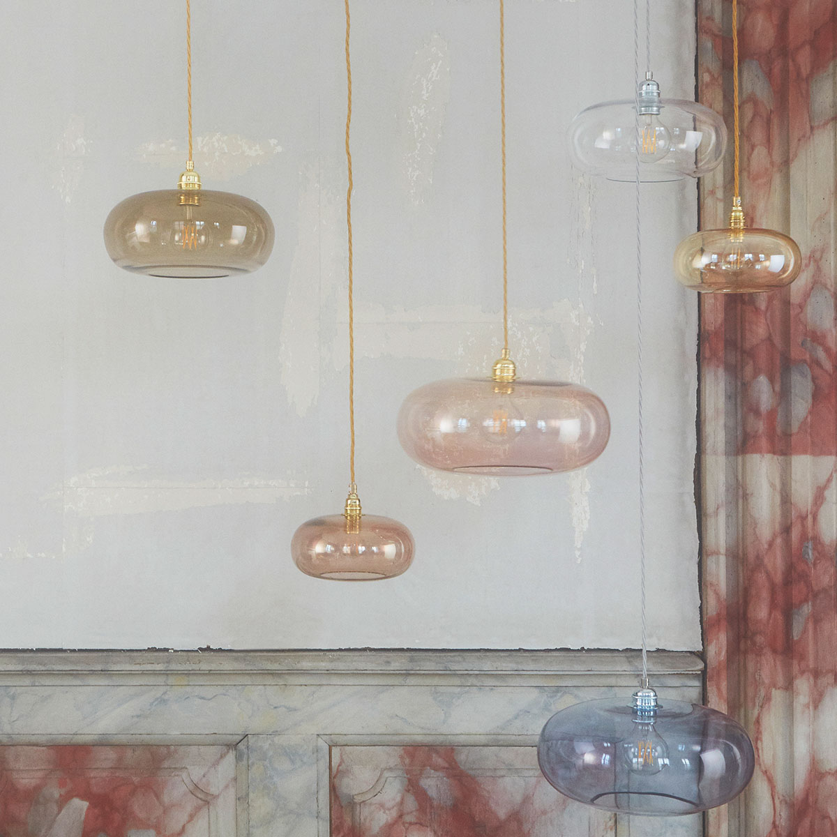 Horizon Pendelleuchte XL Ø 45 cm, Toast, Gold