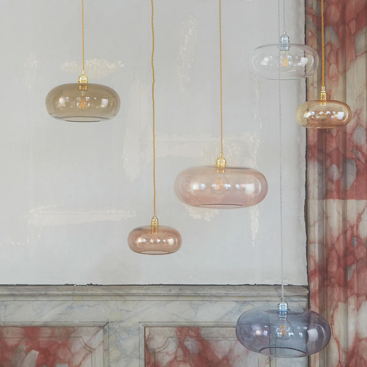 Horizon Pendelleuchte XL Ø 45 cm, Toast, Gold