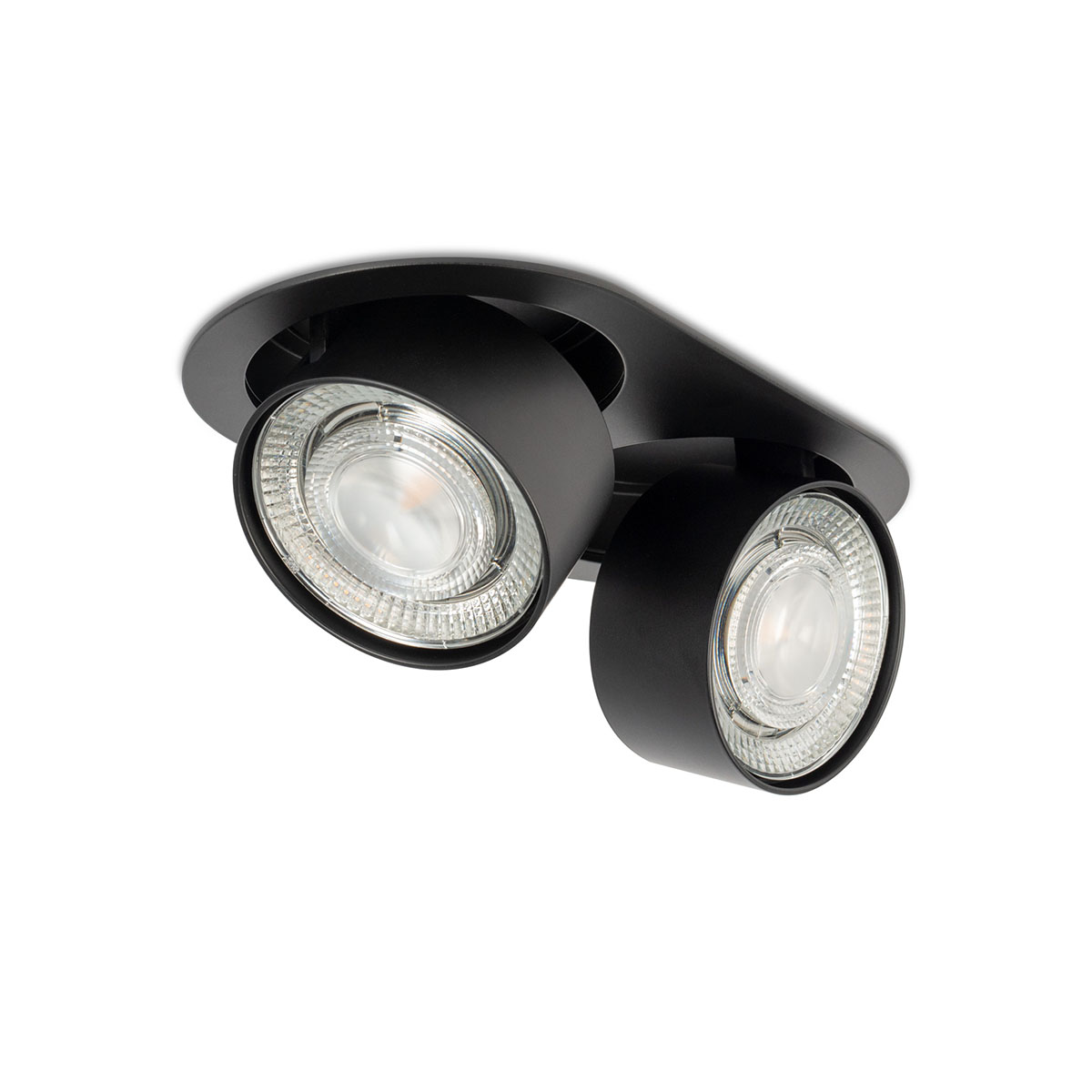 Wittenberg 4.0, wi4-eb-2ov Einbaustrahler, Schwarz matt, Extra-Warmweiß 2700K, Spot 12° Wittenberg 4.0, wi4-eb-2ov Einbaustrahler, Schwarz matt, Warmweiß 3000K, Flood 38°