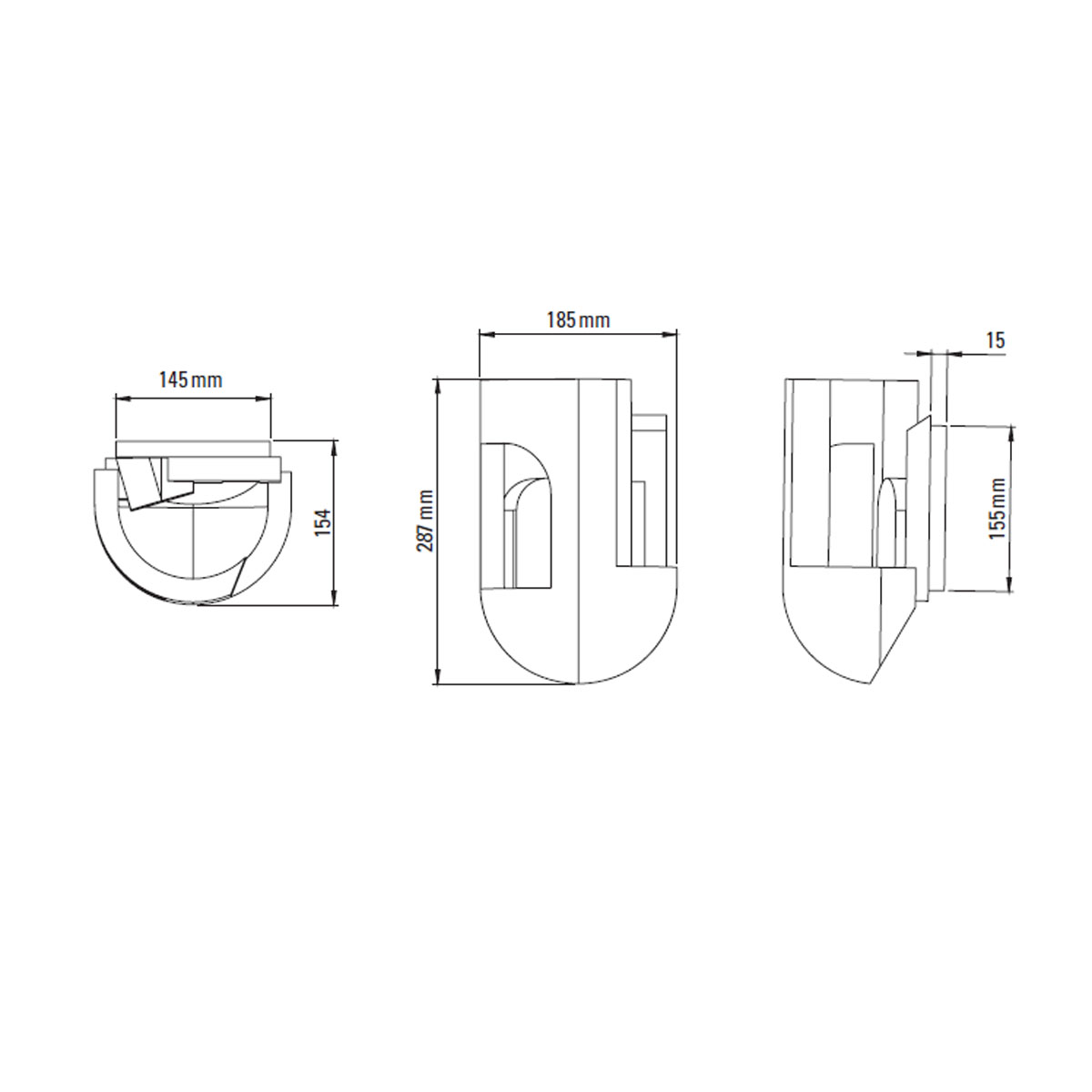 Technische Zeichnung DCW Editions Soul Story 3 Wandleuchte, H: 28,7 cm Weiß Technische Zeichnung DCW Editions Soul Story 3 Wandleuchte, H: 28,7 cm Weiß & Gold