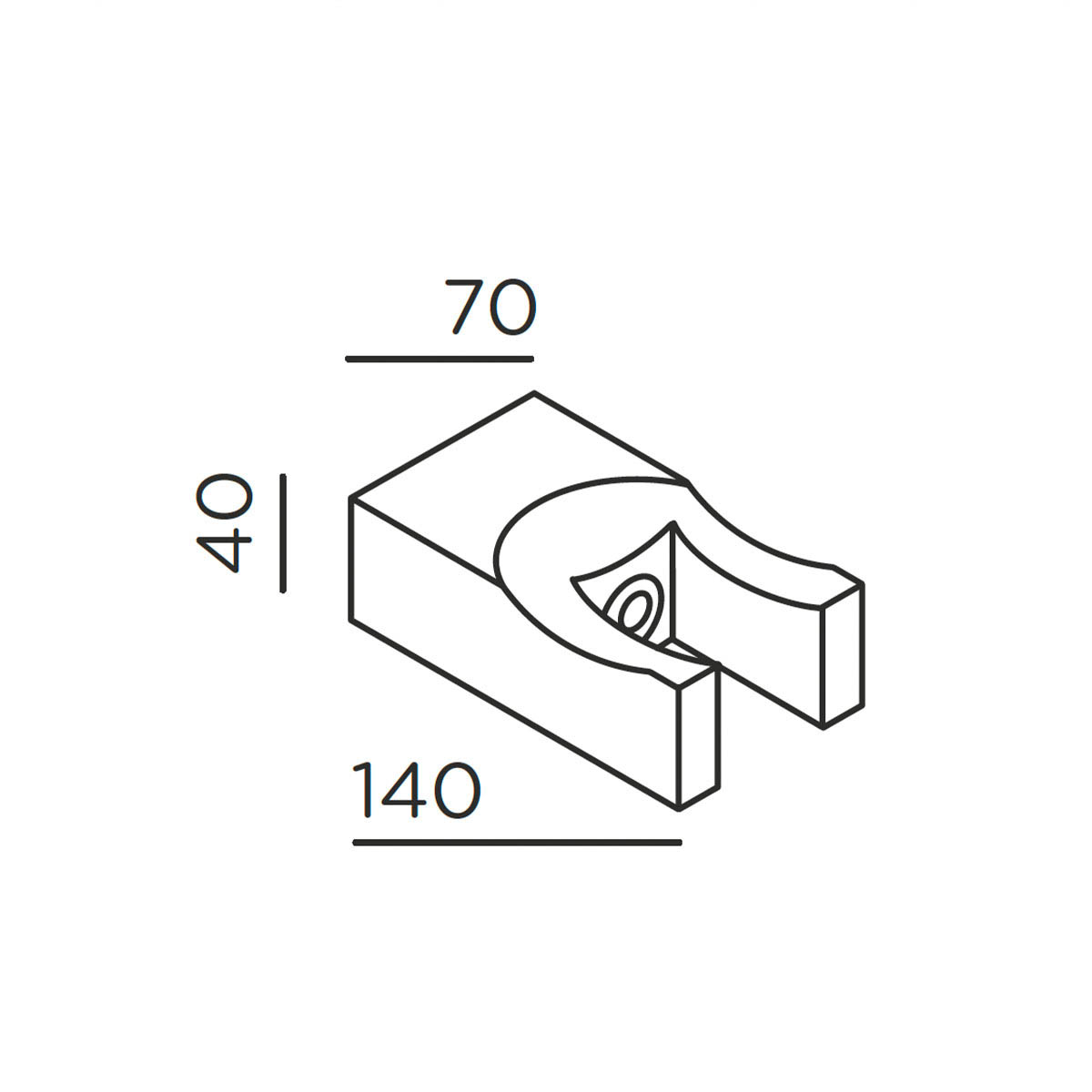 shot hook, Deep Black shot hook, Anthrazit