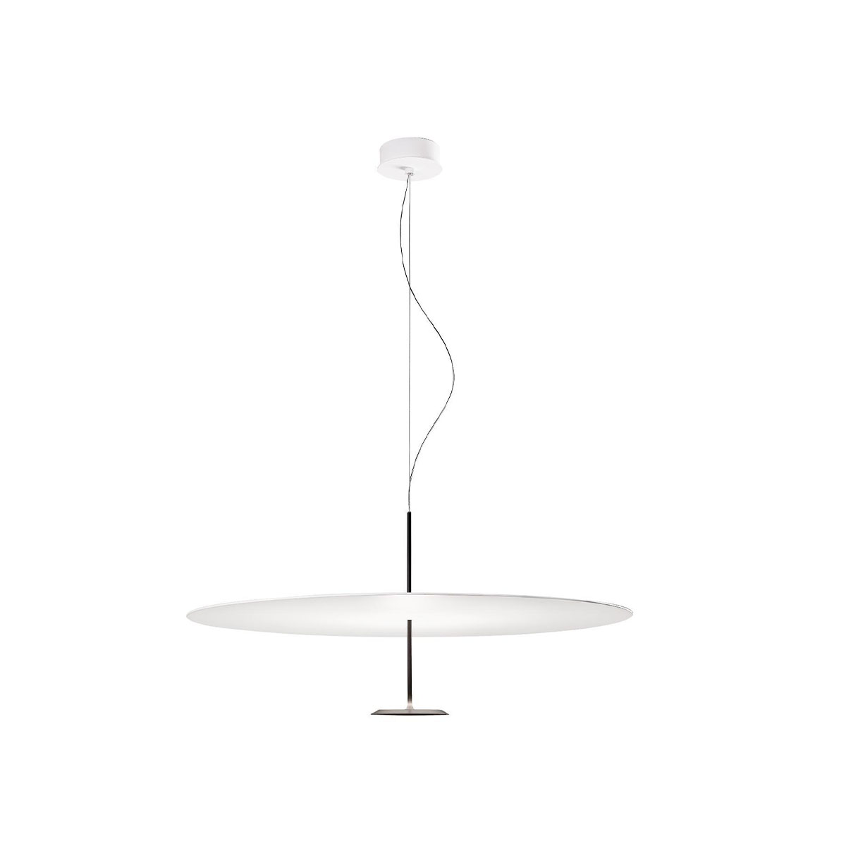 Dot 800 Pendelleuchte, Ø: 80 cm, Schwarz eloxiert, Extra-Warmweiß 2700K, Phase Cut