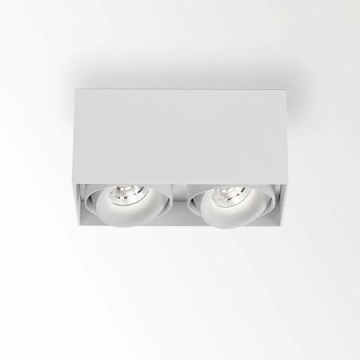 MINIGRID ON 250 SOFT 93045 DIM8 Aufbaustrahler, L: 20,5 cm, B: 10,5 cm, dim to warm 3000K – 1800K, Weiß & Schwarz