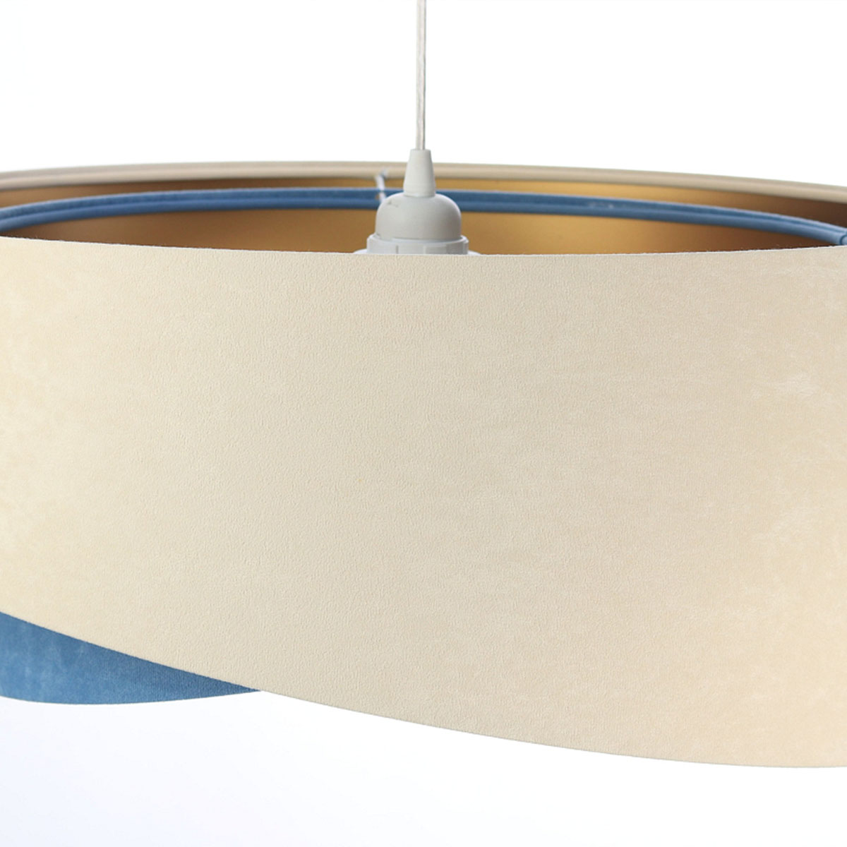 Kinderzimmer Hängeleuchte, Ø: 50 cm, Beige, Blau, Gold