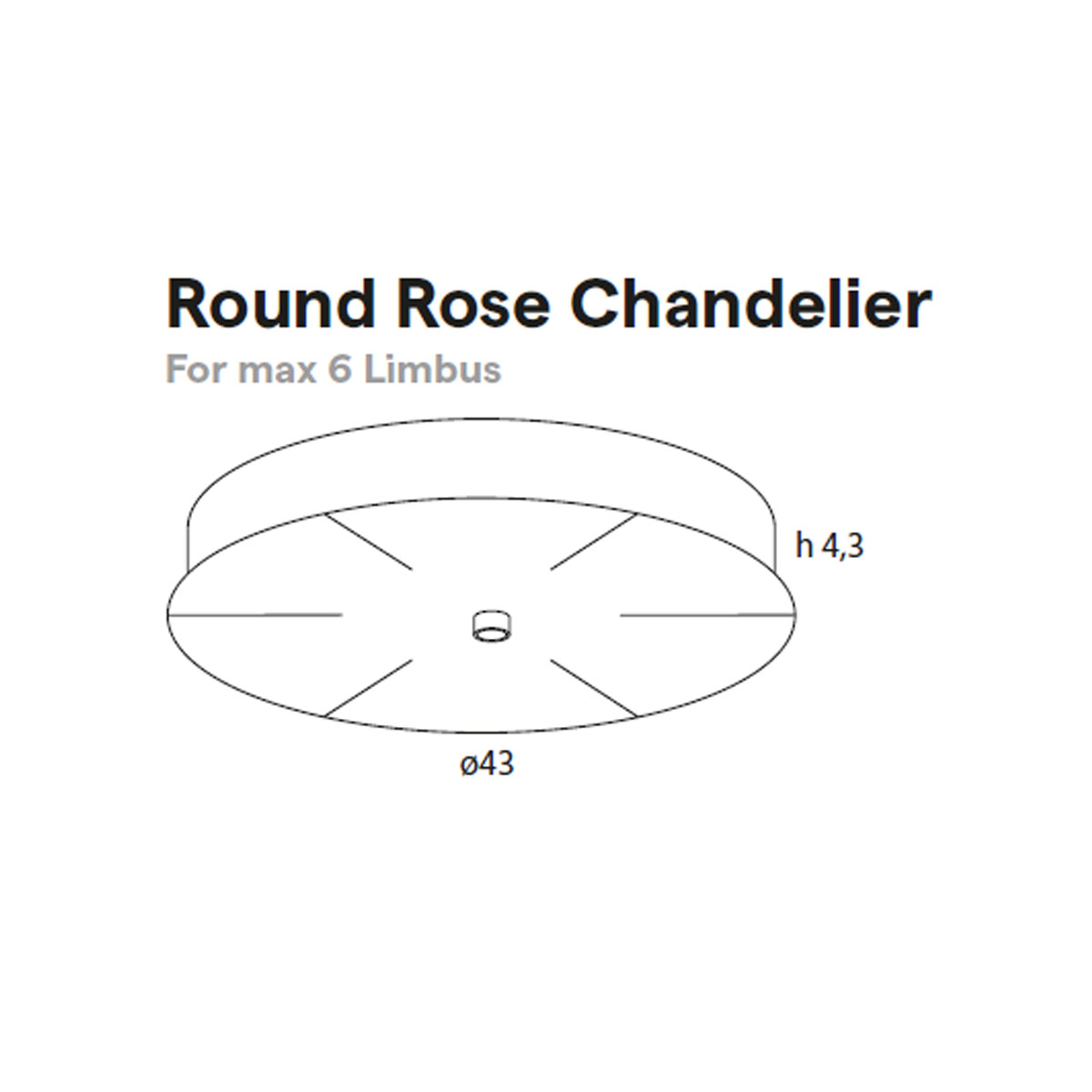 Baldachin Round Rose Chandelier, Ø: 43 cm, Schwarz Baldachin Round Rose Chandelier, Ø: 43 cm, Weiß