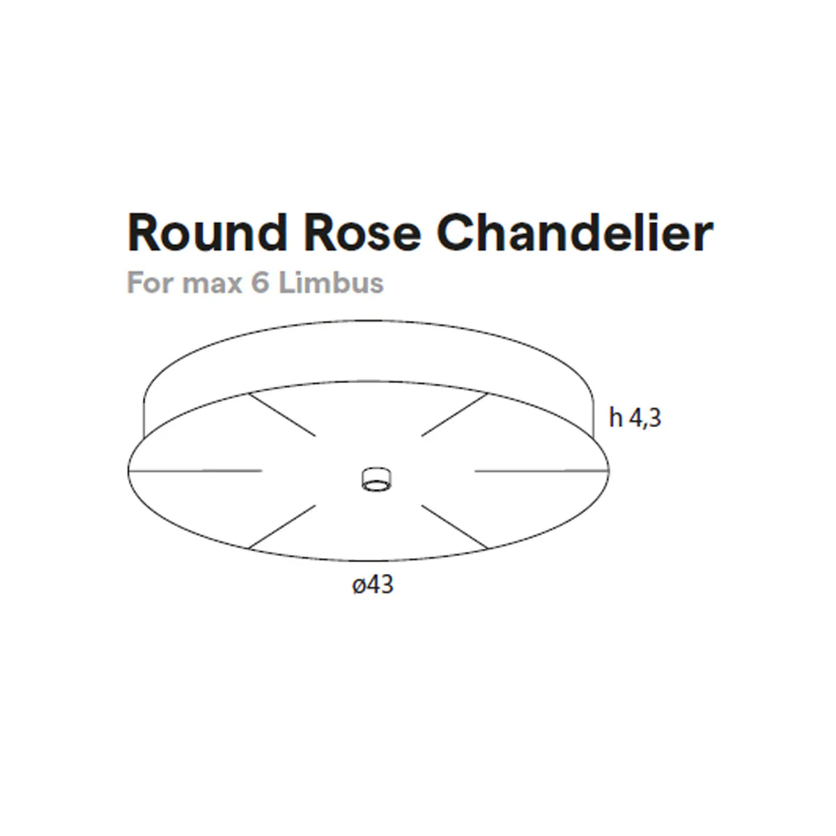Baldachin Round Rose Chandelier, Ø: 43 cm, Schwarz Baldachin Round Rose Chandelier, Ø: 43 cm, Weiß