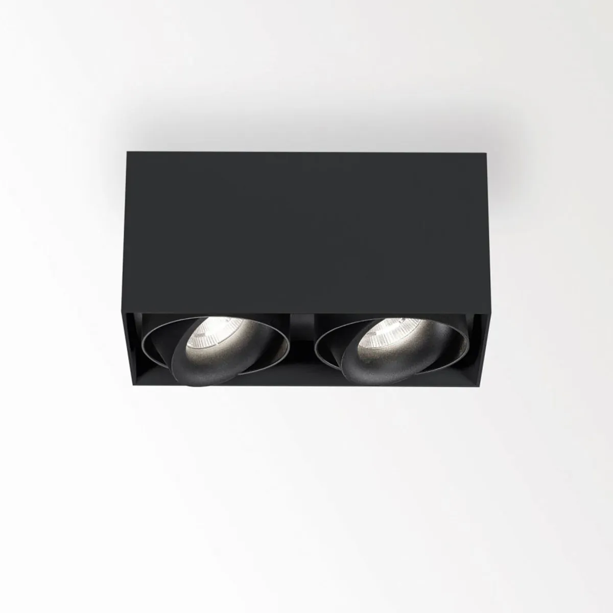 MINIGRID ON 250 SOFT 93045 DIM8 Aufbaustrahler, L: 20,5 cm, B: 10,5 cm, dim to warm 3000K – 1800K, Schwarz