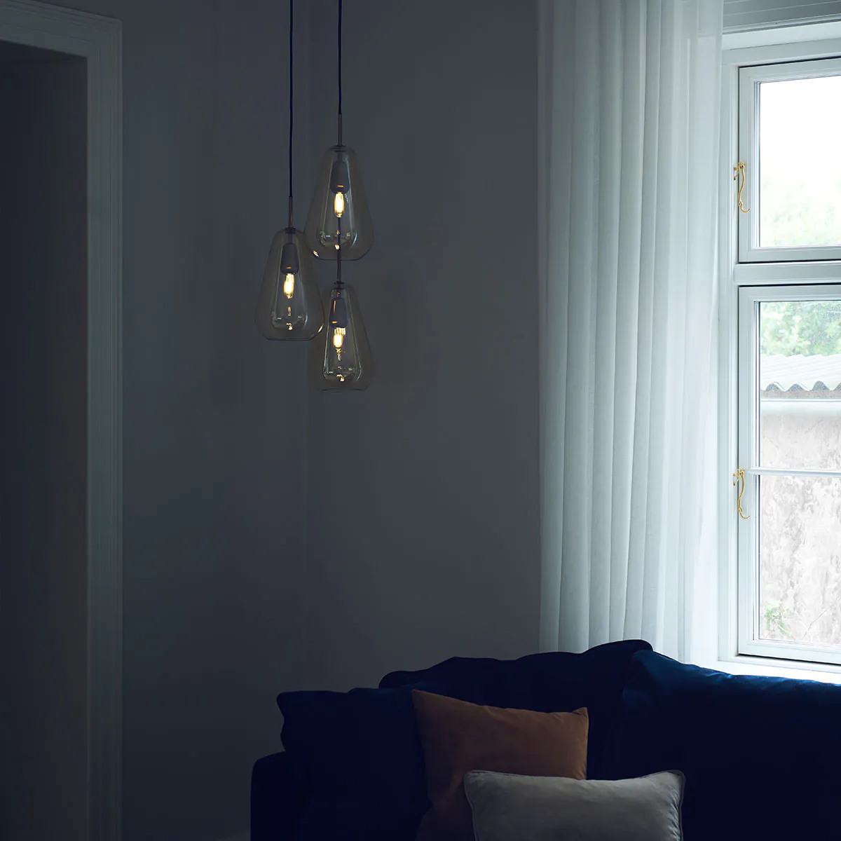 Anoli 3 Pendelleuchte, Ø: 35,5 cm, Opalglas