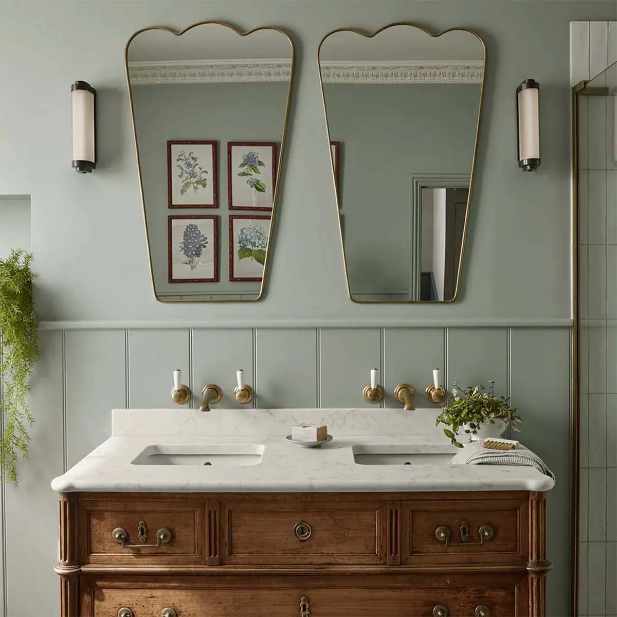 Cabin LED Wall Light Wandleuchte, Poliertes Messing, H: 60 cm