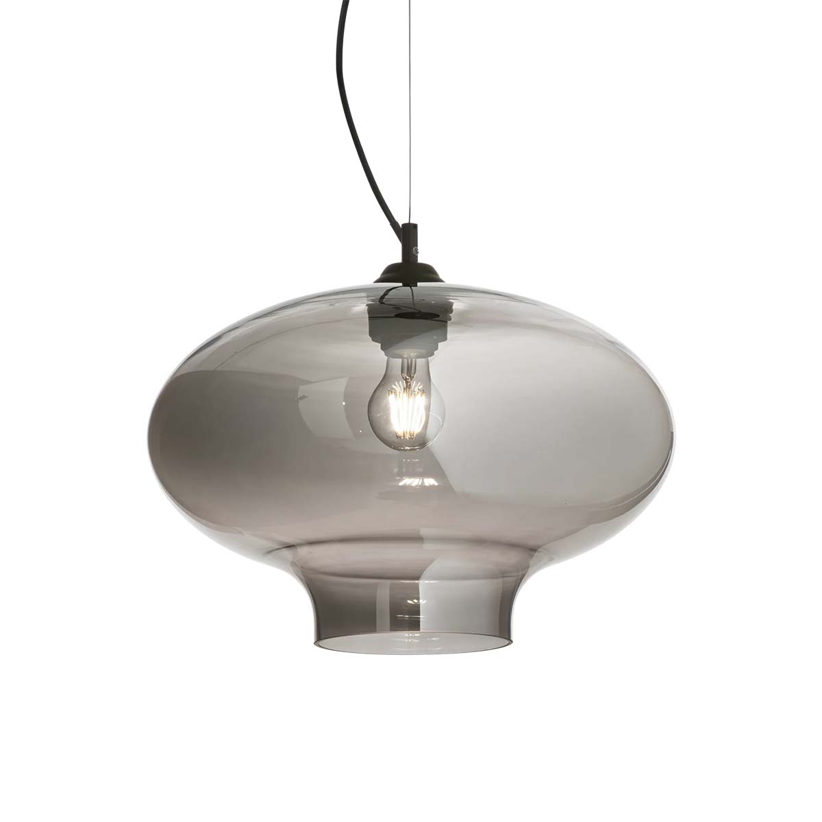 Bistrò SP1 round Pendelleuchte, Ø: 40 cm, Rauchglas