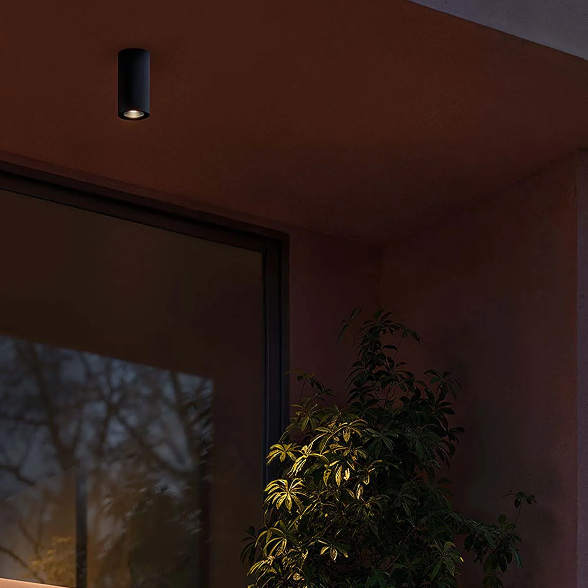 down.3 S Deckenleuchte, B: 6,8 cm, H: 15 cm, Anthrazit