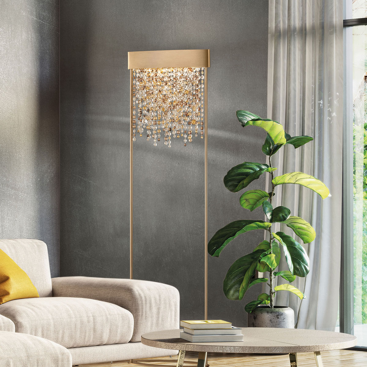 Olà STL2 Stehleuchte, H: 180 cm, Gold brüniert, Retrofit Olà STL2 Stehleuchte, H: 180 cm, Weiß matt, LED-Modul