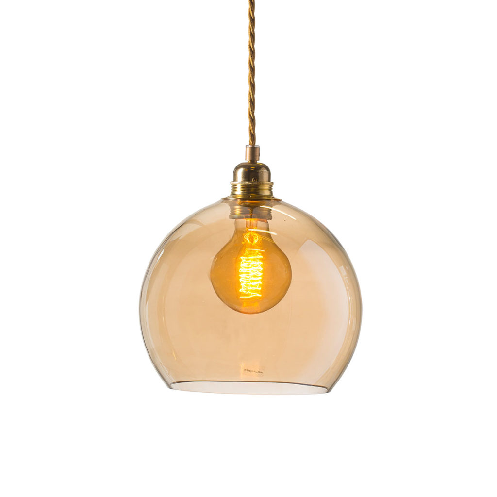 Rowan Pendelleuchte M Ø 22 cm, Golden Smoke, Gold