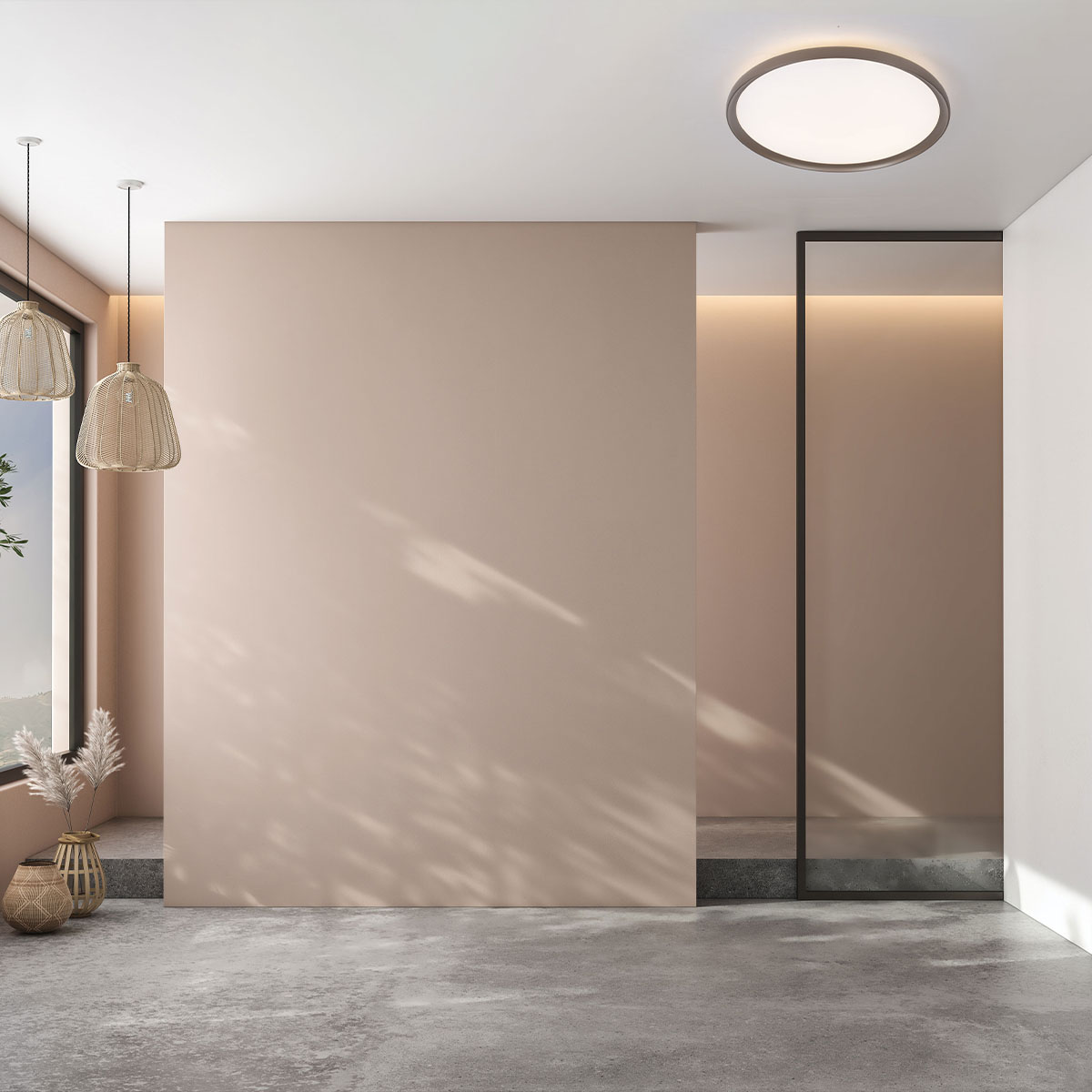 Atena Deckenleuchte, Silber + Kupfer, Ø: 80 cm