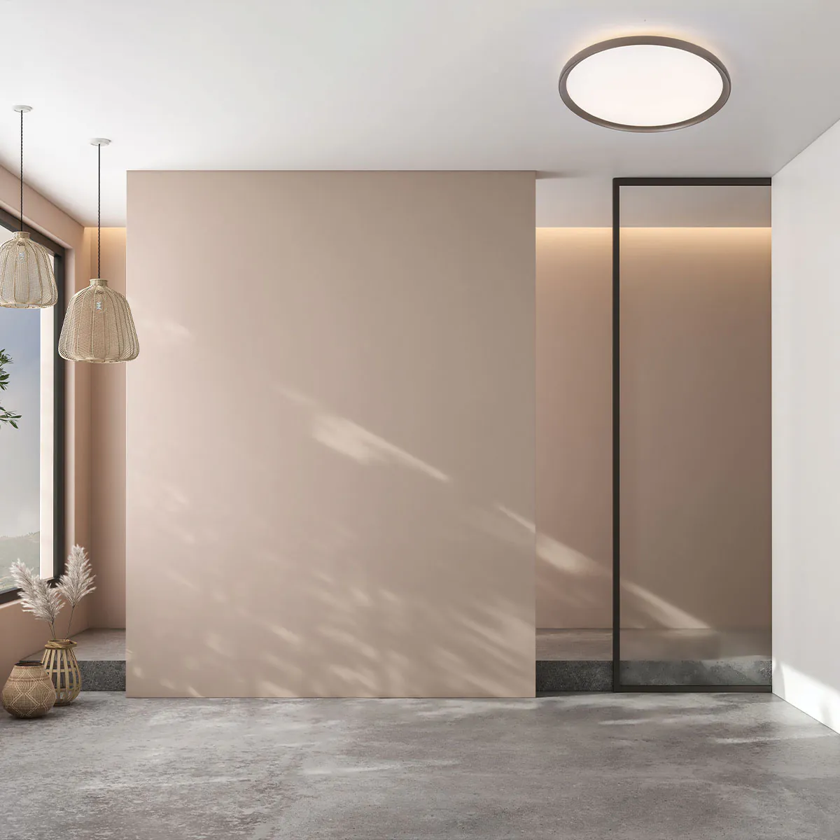 Atena Deckenleuchte, Silber + Kupfer, Ø: 80 cm