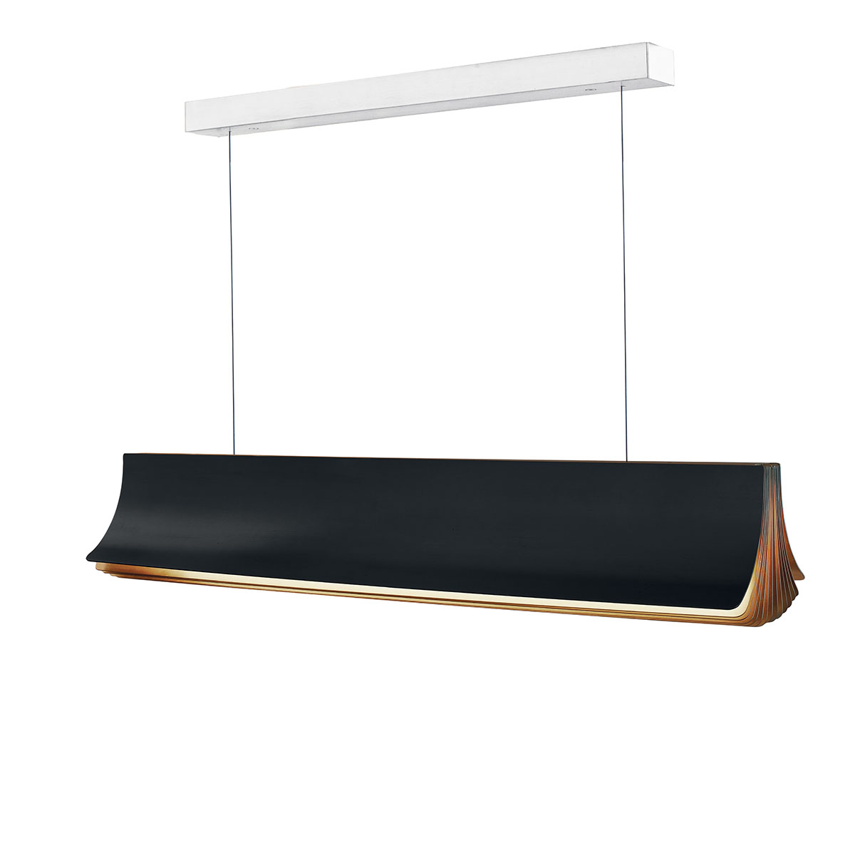 Respiro 900 Pendelleuchte Schwarz & Gold L: 90 cm in Schwarz Gold – exklusives Design aus dem Hause DCW Editions passt perfekt ins Wohnzimmer