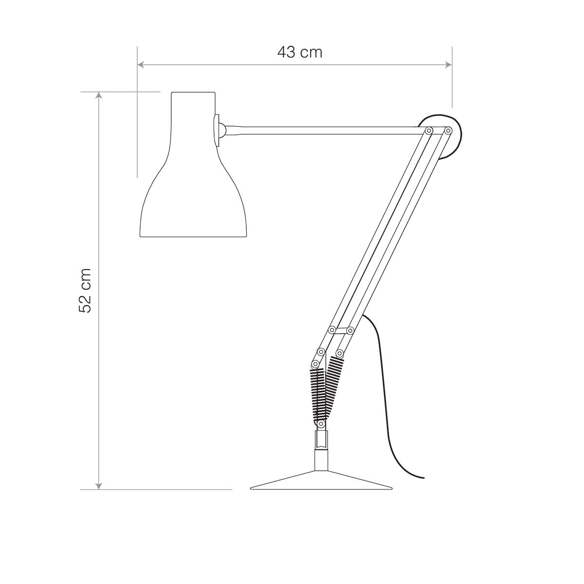 Anglepoise Type 75 Tischleuchte Paul Smith, H: 90 cm, Edition 4