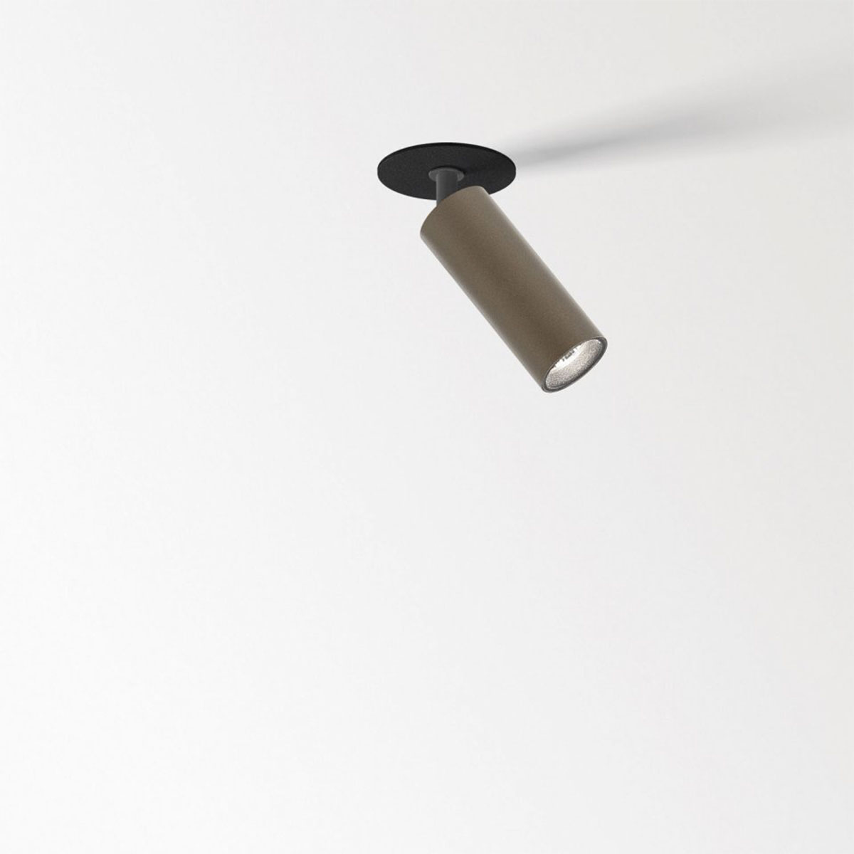 DeltaLight SPY 27 CLIP 93030 Einbaustrahler, Ø: 2,7 cm, L: 7,2 cm Bronze & Schwarz, Warmweiß 3000K Schwarz Modern neutral – exklusive für Badezimmer, schwenkbar & drehbar