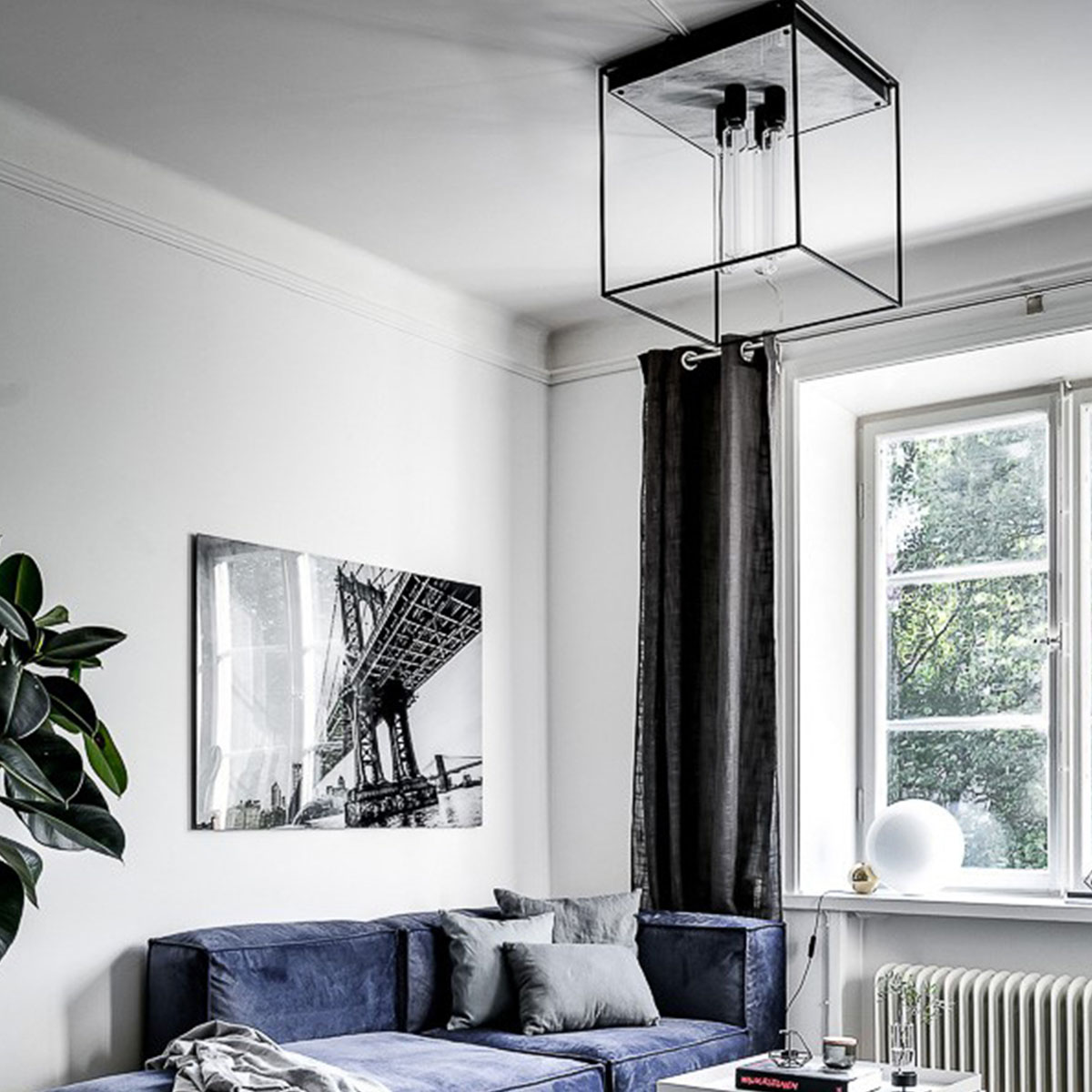 Caged Ceiling 4.0, White Marble Caged Ceiling 4.0, Black Marble