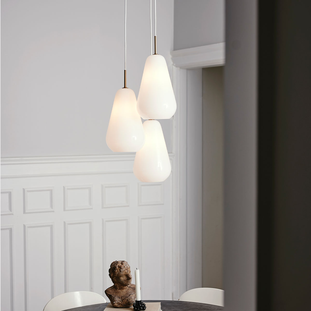 Anoli 3 Pendelleuchte, Ø: 35,5 cm, Gold transparent Anoli 3 Pendelleuchte, Ø: 35,5 cm, Opalglas