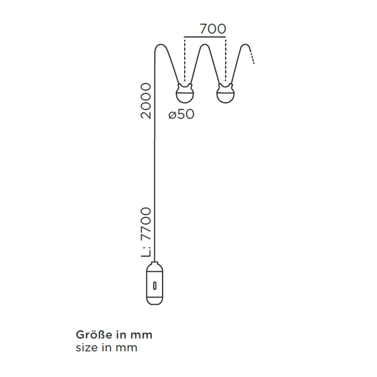 cherry bubbls Lichterkette, L: 784 cm mit Powerbank