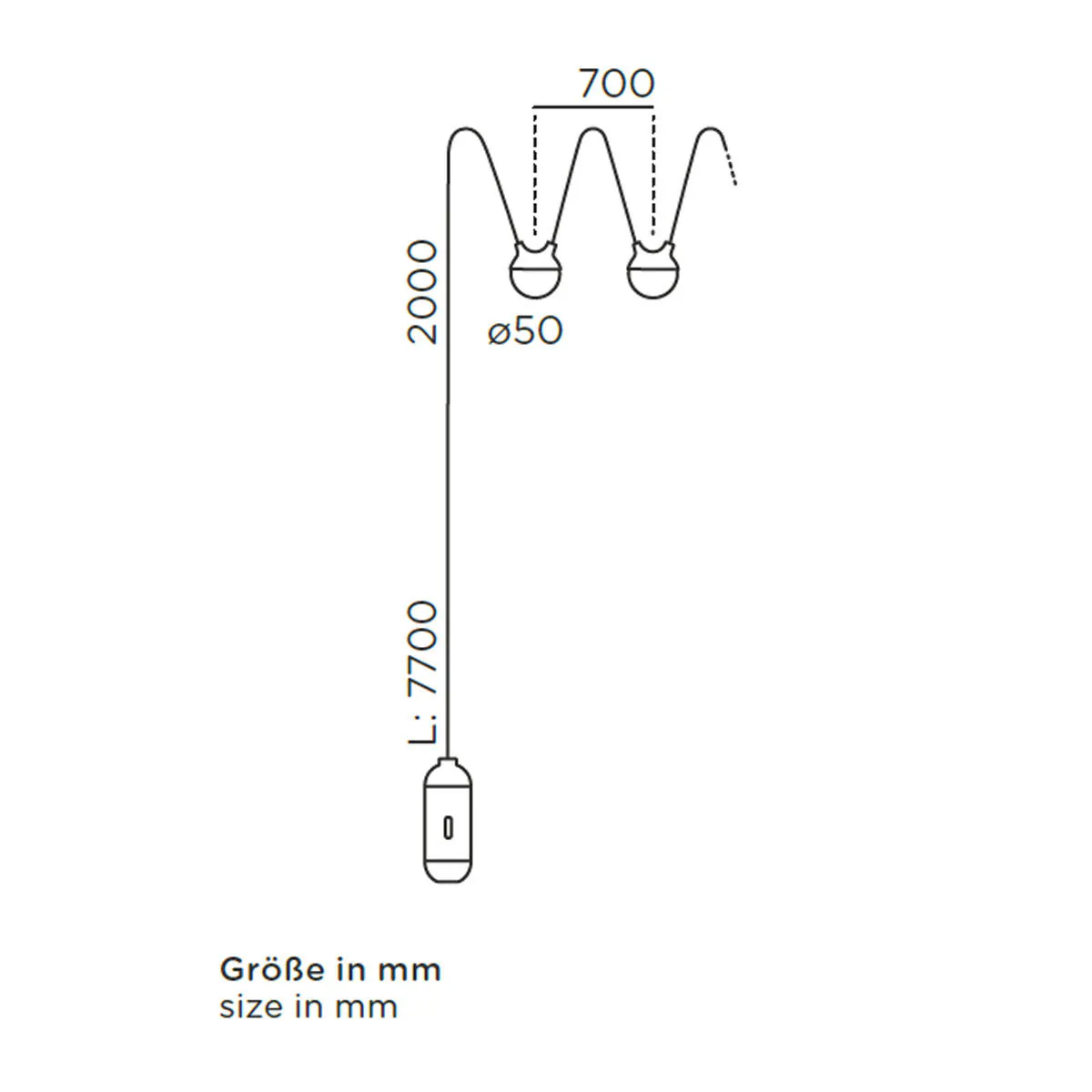 cherry bubbls Lichterkette, L: 784 cm mit Powerbank