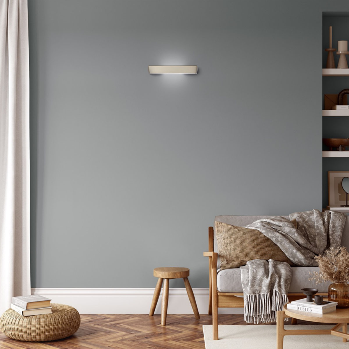 Hantera Wandleuchte, B: 30,9 cm, T: 7,25 cm, Weiß Hantera Wandleuchte, B: 30,9 cm, T: 7,25 cm, Titanium