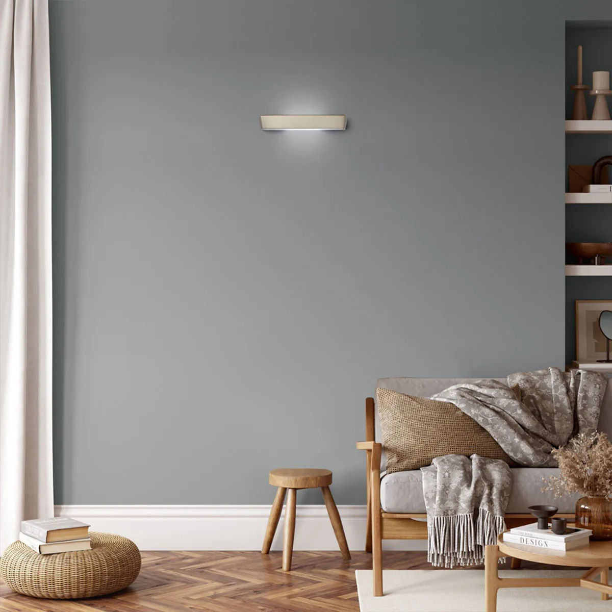 Hantera Wandleuchte, B: 30,9 cm, T: 7,25 cm, Titanium