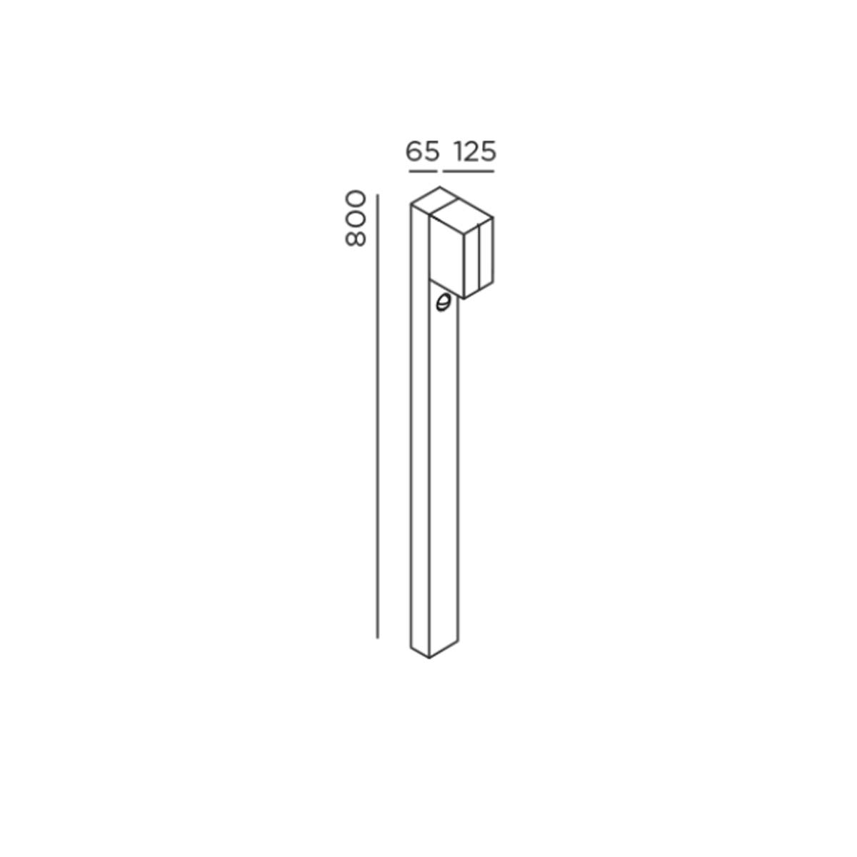 IP44.de cut Pollerleuchte, H: 80 cm Anthrazit IP44.de cut Pollerleuchte, H: 80 cm Deep Black