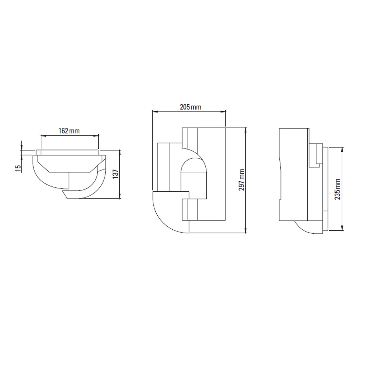 Technische Zeichnung DCW Editions Soul Story 2 Wandleuchte, H: 29,7 cm Weiß Technische Zeichnung DCW Editions Soul Story 2 Wandleuchte, H: 29,7 cm Weiß