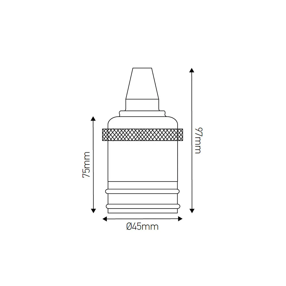 Lampenfassung E27 Aluminium Bronze vergoldet Lampenfassung E27 Aluminium Bronze vergoldet
