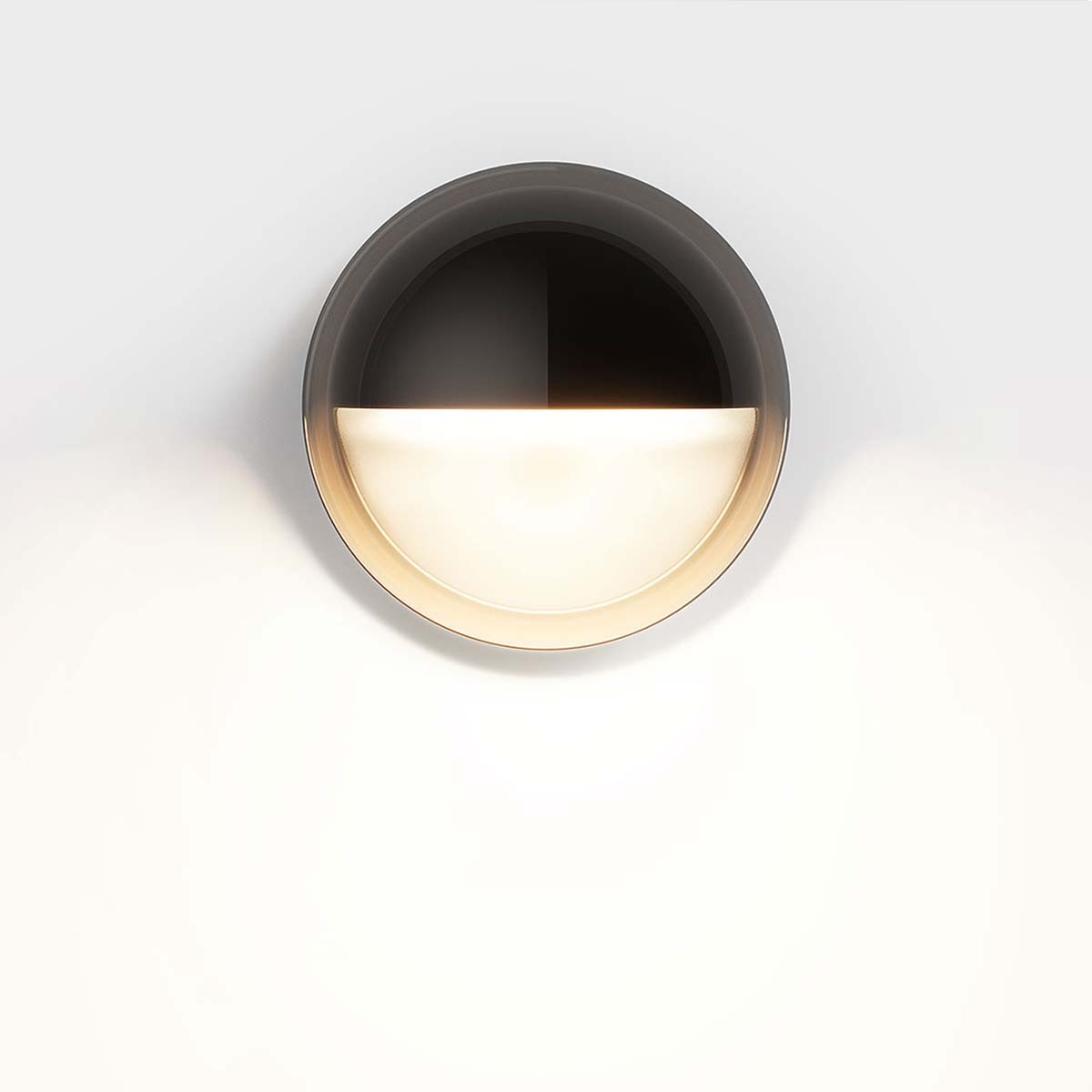 las.2 Wandleuchte Deep Black , Ø: 7,4 cm, T: 10,8 cm, Phasenabschnittdimmer las.2 Wandleuchte Deep Black, Ø: 7,4 cm, T: 10,8 cm, DALI