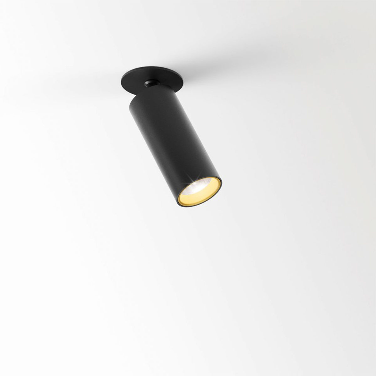 DeltaLight SPY 39 CLIP 93040 Einbaustrahler, Ø: 3,8 cm, L: 9,2 cm Schwarz, Warmweiß 3000K, 40° Schwarz 3000K Modern & neutral – moderne für Flur, Abstrahlwinkel 40°