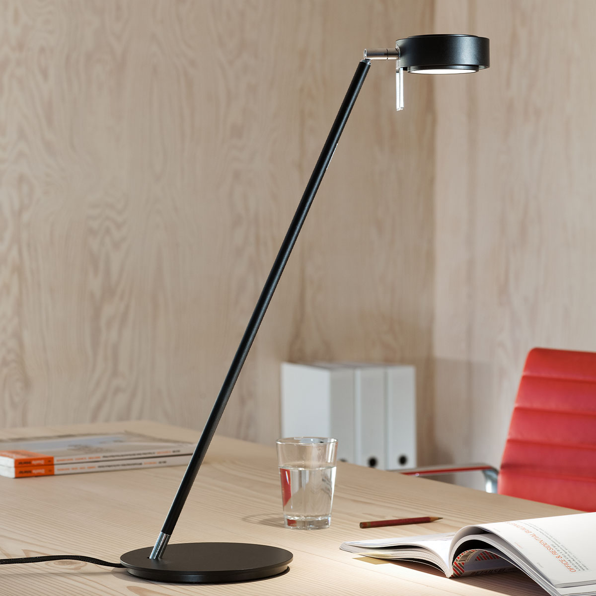 Pure 1 Tischleuchte, H: 55 cm, Basalt Grau matt