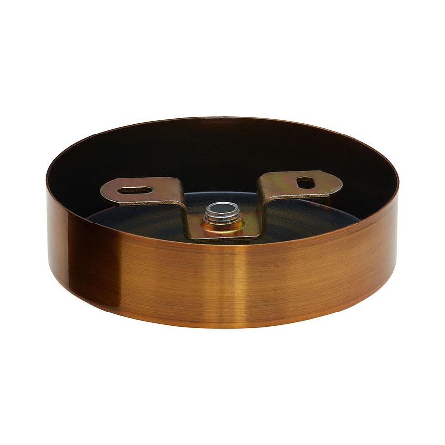 Lampen Baldachin Metall 1-fach Gold, Ø: 10 cm x H: 2,5 cm