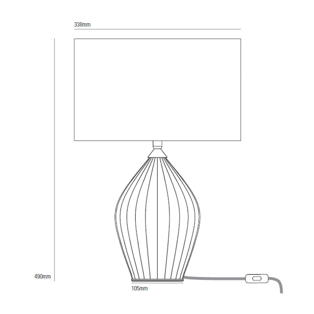 Fin Queen Tischleuchte, Ø: 33,8 cm Fin Queen Tischleuchte, Ø: 33,8 cm