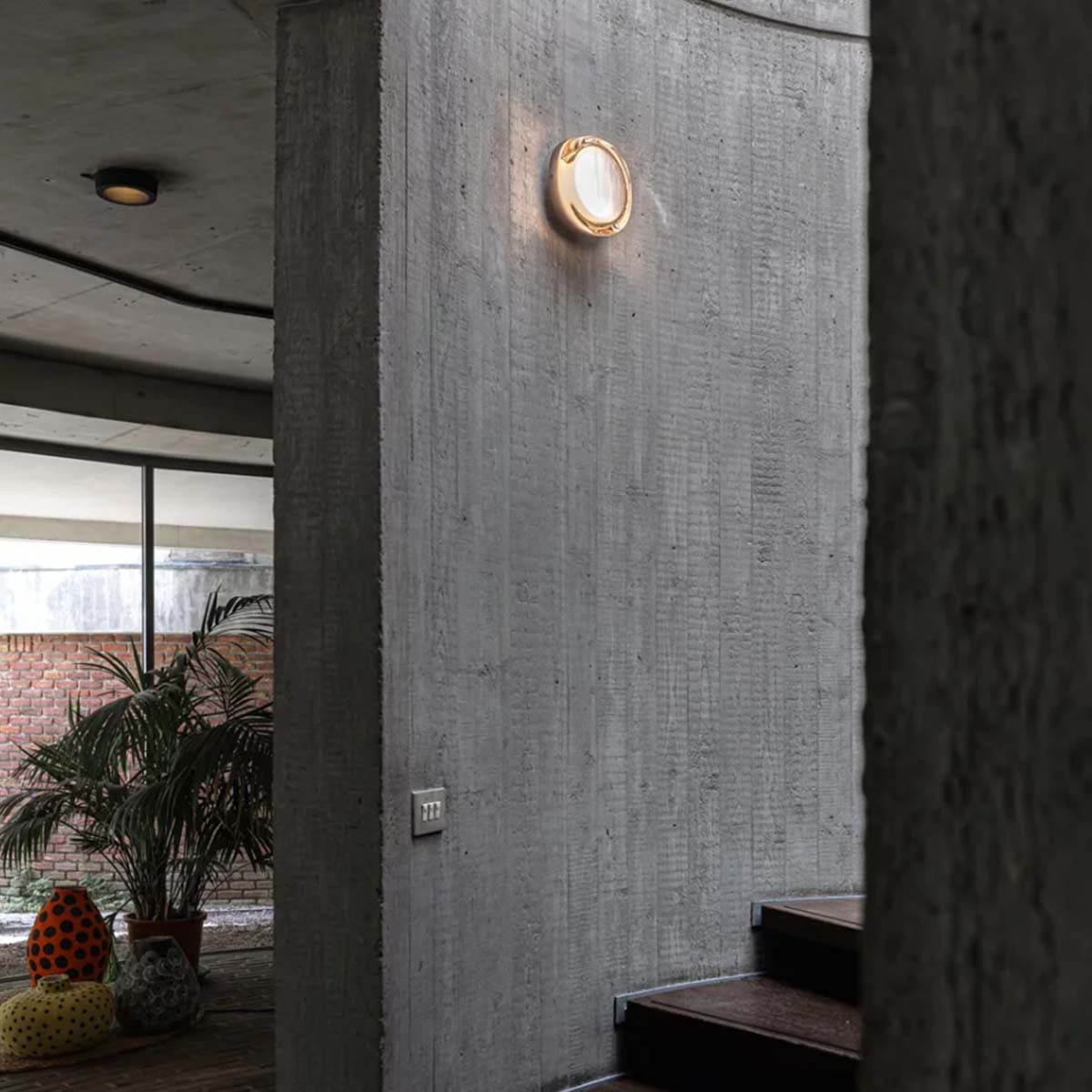 Delta Light Nebbia 20 Wandleuchte, Ø: 20,3 cm, Flemish Bronze, Warmweiß 3000K, DALI dimmbar