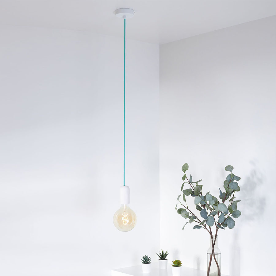 Lampen Baldachin Metall 1-fach Weiß, Ø: 10 cm x H: 2,5 cm