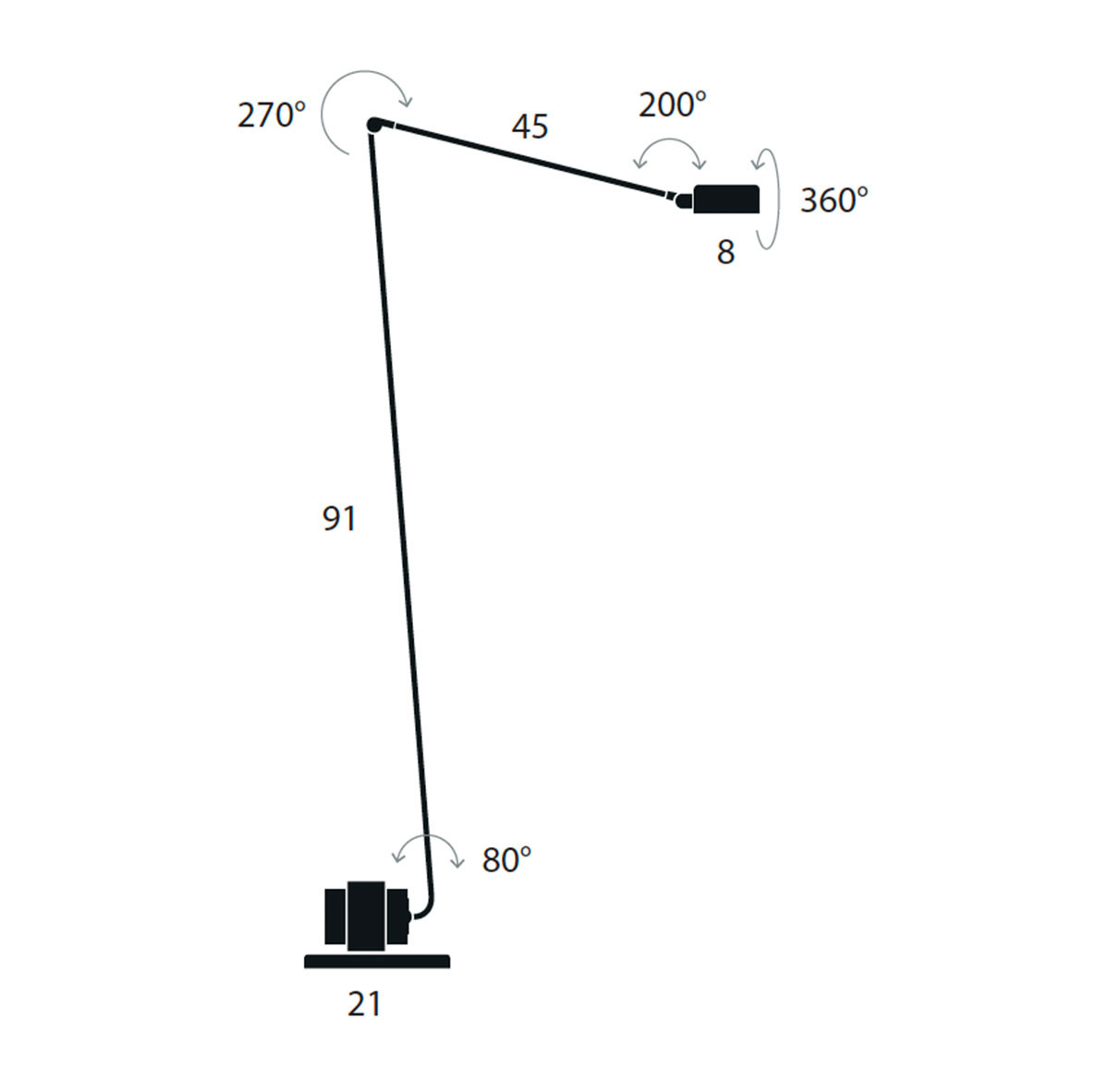 Daphine Terra LED Stehleuchte, H: 101 cm, Schwarz soft, Warmweiß 3000K Daphine Terra LED Stehleuchte, H: 101 cm, Gold gebürstet, Extra-Warmweiß 2700K