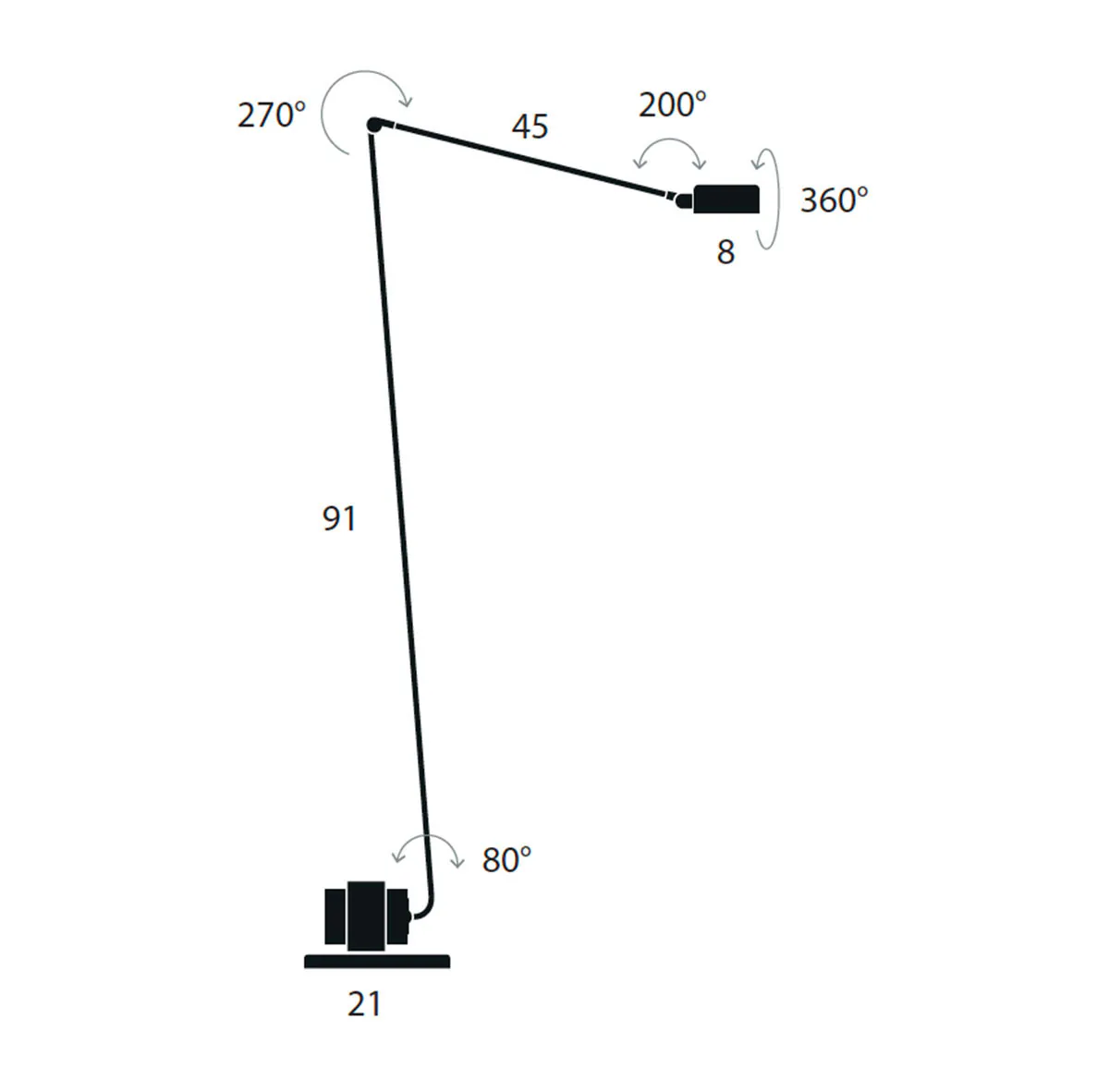 Daphine Terra LED Stehleuchte, H: 101 cm, Gold gebürstet, Extra-Warmweiß 2700K