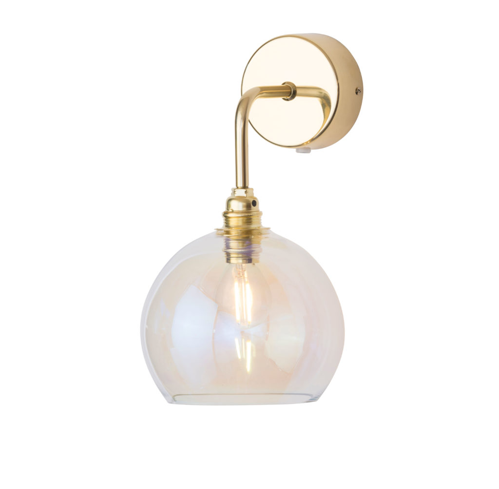 Ebb & Flow Rowan Wandleuchte S Ø 15,5 cm Rowan Wandleuchte S Ø 15,5 cm, Chameleon, Gold Chameleon Wandleuchten – Ambiente Beleuchtung, lange Lebensdauer für Wohnzimmer